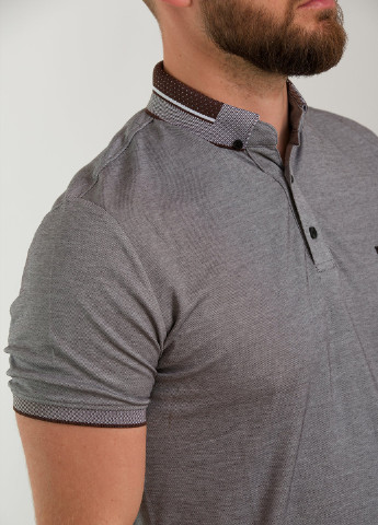 Темно-серая футболка-поло для мужчин Trend Collection меланжевая