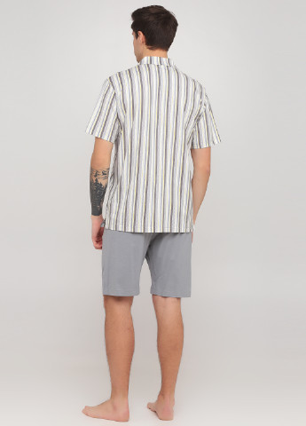 Светло-серый демисезонный комплект (рубашка, шорты) Calida