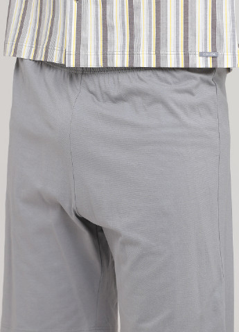 Светло-серый демисезонный комплект (рубашка, шорты) Calida