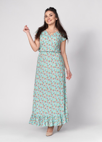 Мятное кэжуал платье Ut с цветочным принтом