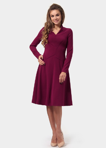 Фиолетовое кэжуал платье клеш Lada Lucci однотонное