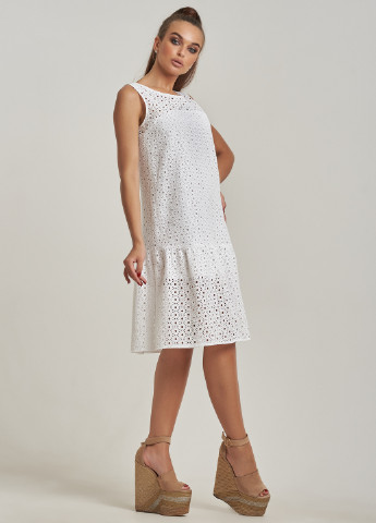 Білий кежуал сукня а-силует ST-Seventeen однотонна
