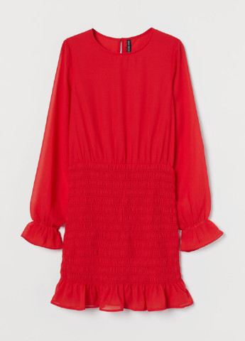 Червона кежуал сукня H&M однотонна