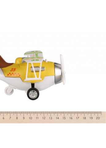 Спецтехніка Літак металевий інерційний Aircraft жовтий зі світлом та (SY8015Ut-1) Same Toy (254075408)