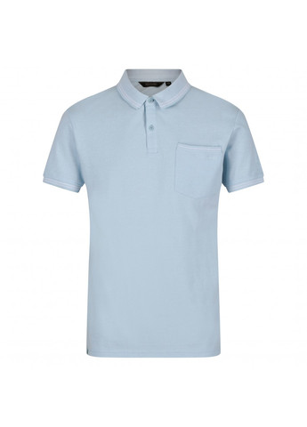 Голубой мужская футболка поло Regatta однотонная