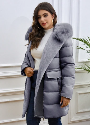 Сіра зимня куртка SHEIN