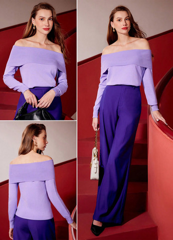 Бузковий демісезонний светр SHEIN