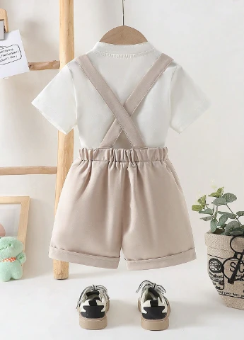 Комбінований літній комплект (сорочка, комбінезон) SHEIN