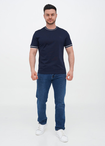 Темно-синяя футболка однотонная Trend Collection