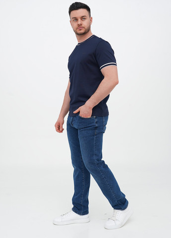 Темно-синяя футболка однотонная Trend Collection