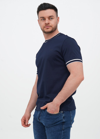 Темно-синяя футболка однотонная Trend Collection