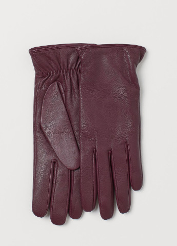 Перчатки H&M однотонные тёмно-фиолетовые кэжуалы