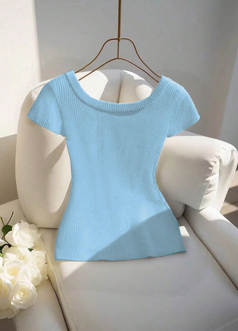 Блакитний літній джемпер джемпер SHEIN