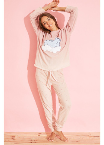 Светло-розовая всесезон пижама (лонгслив, брюки) лонгслив + брюки Women'secret