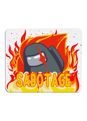 Килимок для мишки Амонг Ас (Sabotage Among Us) (25108-2426) 22х18 см MobiPrint (222995238)