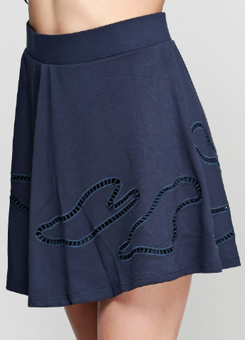 Темно-синяя кэжуал однотонная юбка Vila мини