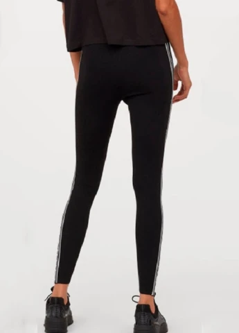 Черные демисезонные леггинсы H&M