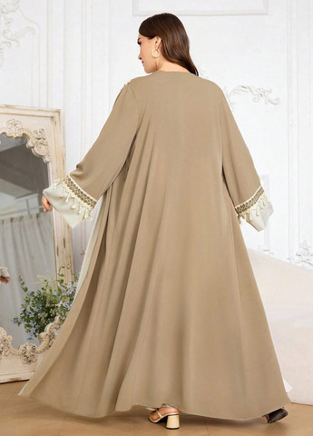 Темно-бежевый демисезонный кардиган SHEIN