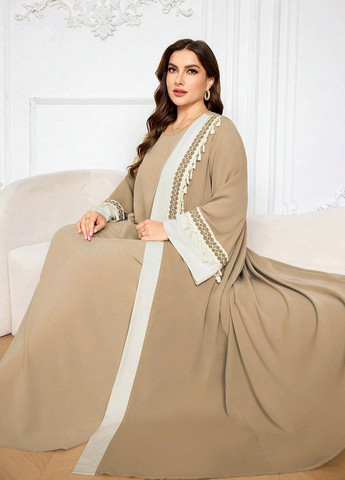 Темно-бежевый демисезонный кардиган SHEIN