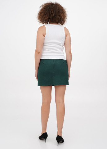 Зеленая кэжуал однотонная юбка No Brand