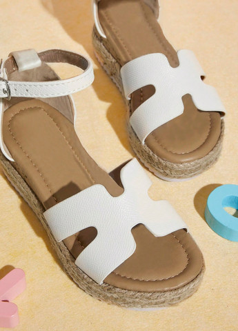 Белые кэжуал сандалии SHEIN с ремешком