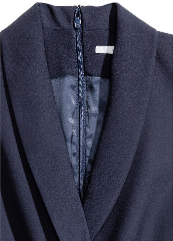 Комбинезон H&M комбинезон-шорты однотонный тёмно-синий деловой