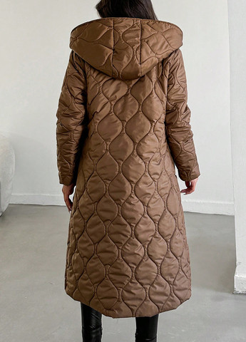 Світло-коричнева зимня куртка SHEIN