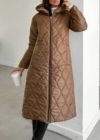 Світло-коричнева зимня куртка SHEIN