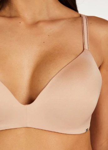 Бежевий безшовний бюстгальтер Hunkemoller без кісточок поліамід