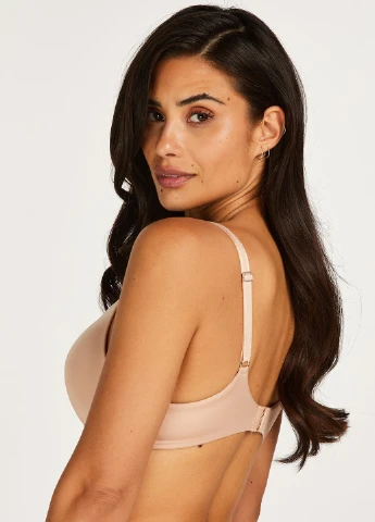 Бежевий безшовний бюстгальтер Hunkemoller без кісточок поліамід