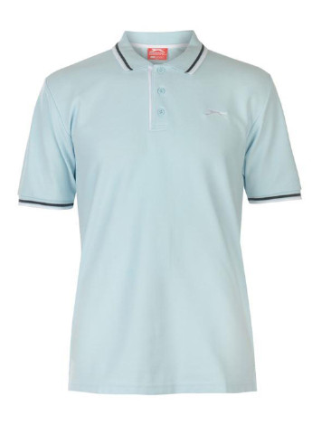 Светло-голубой футболка-поло для мужчин Slazenger с логотипом