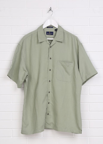 Оливковая кэжуал рубашка однотонная Bill Blass