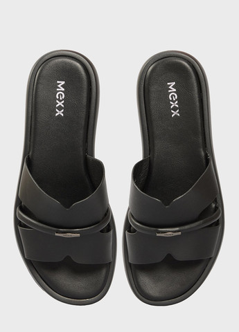 Черные шлепанцы Mexx с логотипом