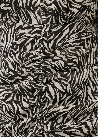Черно-белое кэжуал платье KOTON с животным (анималистичным) принтом