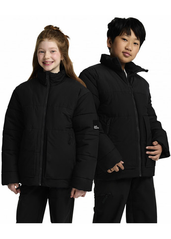 Черная зимняя куртка Jack Wolfskin TEEN NEW INS JKT K
