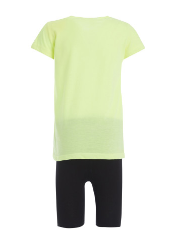 Кислотно-жовтий літній комплект(футболка, шорти) DeFacto