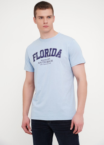 Голубая мужская футболка с принтом "florida" KASTA design
