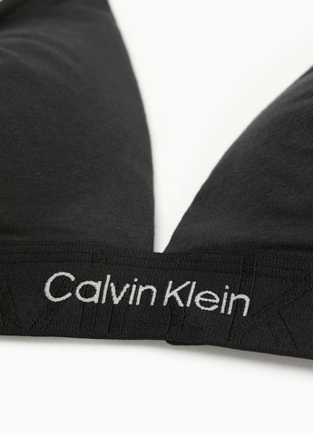 Чёрный бралетт бюстгальтер Calvin Klein без косточек трикотаж, хлопок