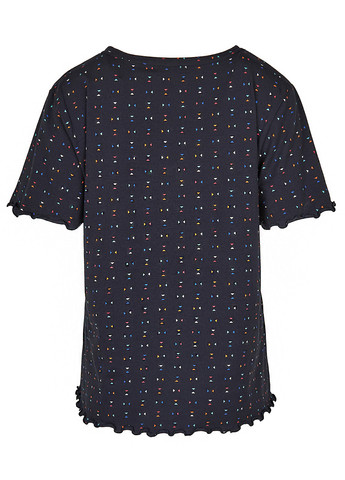 Темно-синій демісезонний комплект (халат, футболка, штани) Fleri