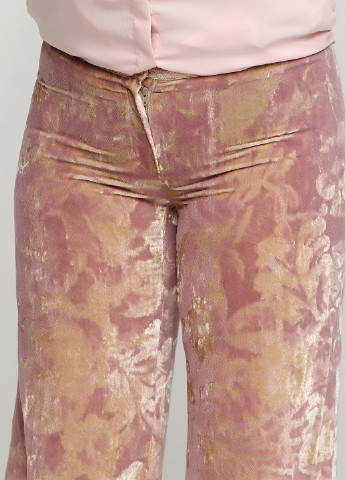 Розово-коричневые кэжуал демисезонные клеш брюки Class Roberto Cavalli