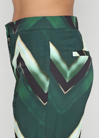 Темно-зеленые кэжуал демисезонные клеш брюки H&M