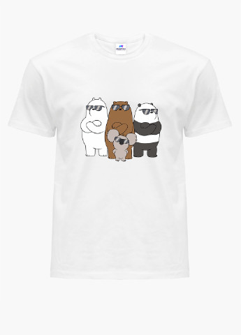Біла демісезонна футболка дитяча вся правда про ведмедів (we bare bears) білий (9224-2892) 164 см MobiPrint