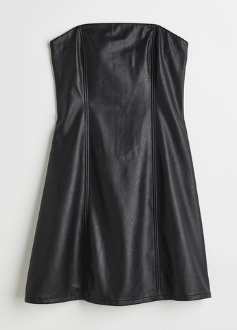Чорна кежуал сукня з відкритими плечима H&M однотонна