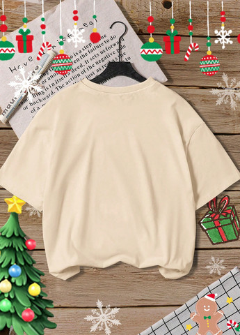 Кремовая демисезонная футболка SHEIN