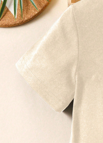 Кремовая демисезонная футболка SHEIN