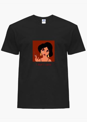 Черная демисезон футболка женская жасмин аладдин дисней (princess jasmine disney) (8976-1430) xxl MobiPrint