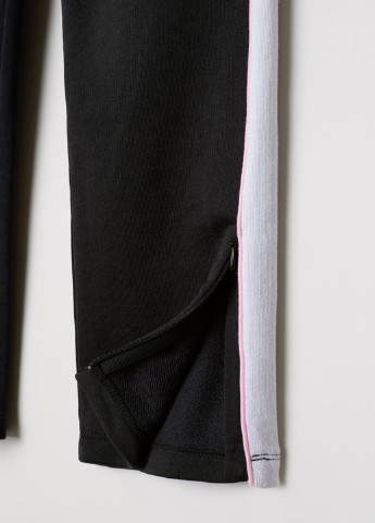 Черные спортивные демисезонные прямые брюки H&M