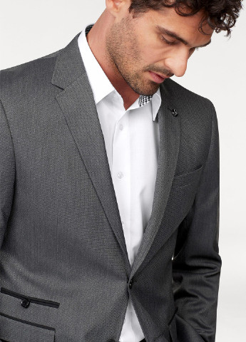 Серый демисезонный костюм (пиджак, брюки) брючный Bruno Banani