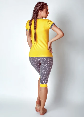 Желтая всесезон комплект (футболка, бриджи) Barwa Garments