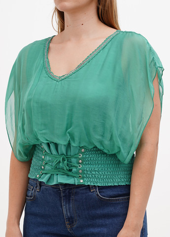 Зелена блуза Pura Seta